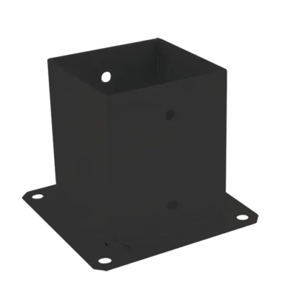 Suport de stalp 101x150x2, 0 vopsit electrostatic negru PSP100C