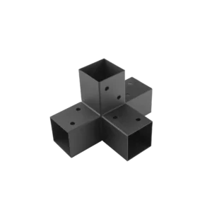 Conector de grinda forma X 102x206x306x2.0 negru